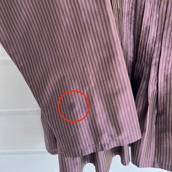 KRISTA LARSON  Silk Button Shirt w/ Pin Tucks & Interior Waist Tie -'AS IS' -O/S - Picture 15 of 15